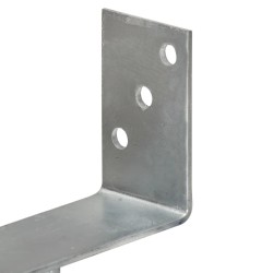 Piquets de clôture 6 pcs Argenté 9x6x30 cm Acier galvanisé 