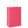 Sacs en papier 250 pcs avec poignées rose 21x11x31 cm 