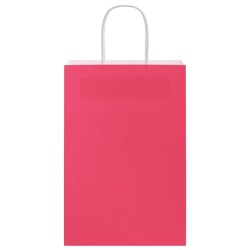 Sacs en papier 250 pcs avec poignées rose 21x11x31 cm 