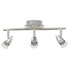 Projecteur de plafond à 3 voies ajustables Nickel mat GU10 
