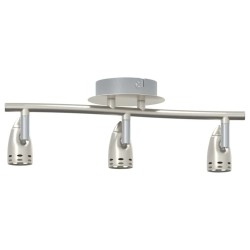 Projecteur de plafond à 3 voies ajustables Nickel mat GU10 