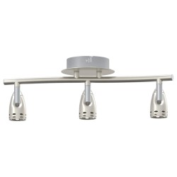 Projecteur de plafond à 3 voies ajustables Nickel mat GU10 