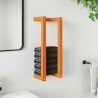 Porte-serviette marron cire 23x18x60 cm bois de pin massif 