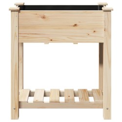 Jardinier avec étagère 71x37x76 cm en bois massif de sapin 