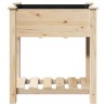 Jardinier avec étagère 71x37x76 cm en bois massif de sapin 