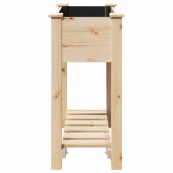 Jardinier avec étagère 71x37x76 cm en bois massif de sapin 