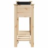 Jardinier avec étagère 71x37x76 cm en bois massif de sapin 
