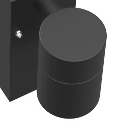Applique Murale Extérieure Acier Inoxydable Noir IP44 