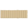 Coussin de chaise longue beige mélangé 200x60x4 cm tissu 