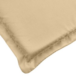 Coussin de chaise longue beige mélangé 200x60x4 cm tissu 