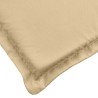Coussin de chaise longue beige mélangé 200x60x4 cm tissu 