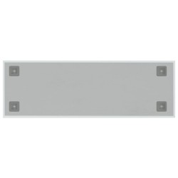 Tableau noir magnétique mural blanc 60x20 cm verre trempé 
