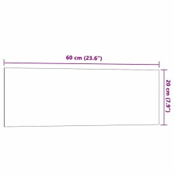 Tableau noir magnétique mural blanc 60x20 cm verre trempé 