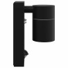 Appliques murales extérieures avec détecteur 2 pcs Acier inoxydable noir IP44 