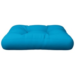 Coussin de palette bleu 50x50x12 cm tissu 