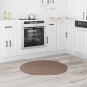 Tapis shaggy avec dos en latex Marron ø90 cm 