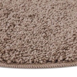 Tapis shaggy avec dos en latex Marron ø90 cm 