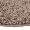 Tapis shaggy avec dos en latex Marron ø90 cm 