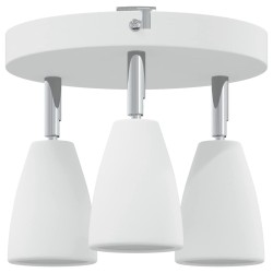 Projecteur de Plafond 3 Voies Réglable Blanc GU10 