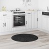 Tapis shaggy avec backing en latex Gris foncé ø90 cm 