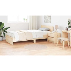 Tapis Shaggy avec dos en latex Crème Ø90 cm 