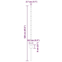 Poteaux de clôture , 11 pcs, U-Channel, vert, 80 cm, acier 