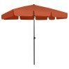 Parasol de plage terre cuite 200x125 cm 