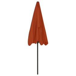 Parasol de plage terre cuite 200x125 cm 