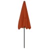 Parasol de plage terre cuite 200x125 cm 