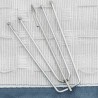 Rideaux occultants aspect lin avec crochets 2pcs Bleu 140x245cm 