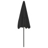 Parasol de plage noir 200x125 cm 