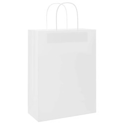 Sacs en papier 250 pcs avec poignées bleu 26x12x35 cm 