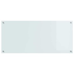 Évier de cuisine blanc 110x50x0,6 cm en verre trempé vidaXL 