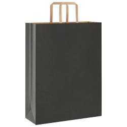 Sacs en papier 50 pcs avec poignées noir 32x12x42 cm 