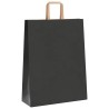 Sacs en papier 50 pcs avec poignées noir 32x12x42 cm 