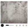 Tableau noir magnétique mural Verre 60x60 cm 