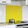 Dosseret de cuisine jaune 70x60x0,6 cm en verre trempé 