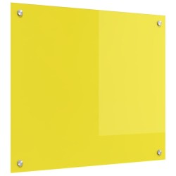 Dosseret de cuisine jaune 70x60x0,6 cm en verre trempé 