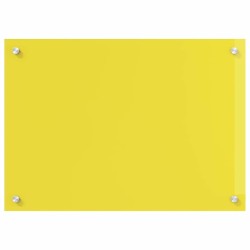 Dosseret de cuisine jaune 70x60x0,6 cm en verre trempé 