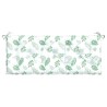 Coussin de banc de jardin motif de feuilles 120x50x7 cm tissu 