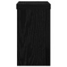 Supports de plantes 2 pcs en chêne noir, dimensions 10x10x18 cm, fabriqués en bois d'ingénierie. 