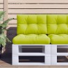 Coussin de palette vert vif 50x40x12 cm tissu 