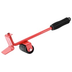 Roulettes pour meubles 8 pièces avec élévateurs Rouge 9,8 x 7,5 x 3 cm 150 kg 