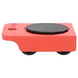 Roulettes pour meubles 8 pièces avec élévateurs Rouge 9,8 x 7,5 x 3 cm 150 kg 