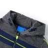 Sweat-shirt à capuche fermeture éclair enfants gris mélangé 140 