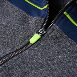 Sweat-shirt à capuche fermeture éclair enfants gris mélangé 140 