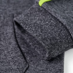 Sweat-shirt à capuche fermeture éclair enfants gris mélangé 140 