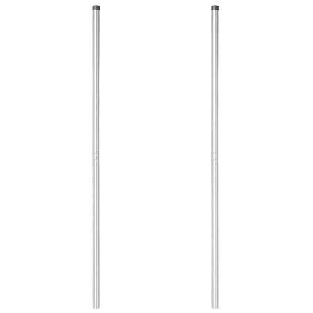 Poteaux de clôture 2 pcs Argent 140 cm Acier galvanisé 