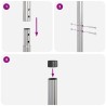 Poteaux de clôture 2 pcs Argent 140 cm Acier galvanisé 