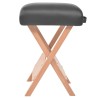Table de massage pliable et tabouret 10 cm d'épaisseur Noir 